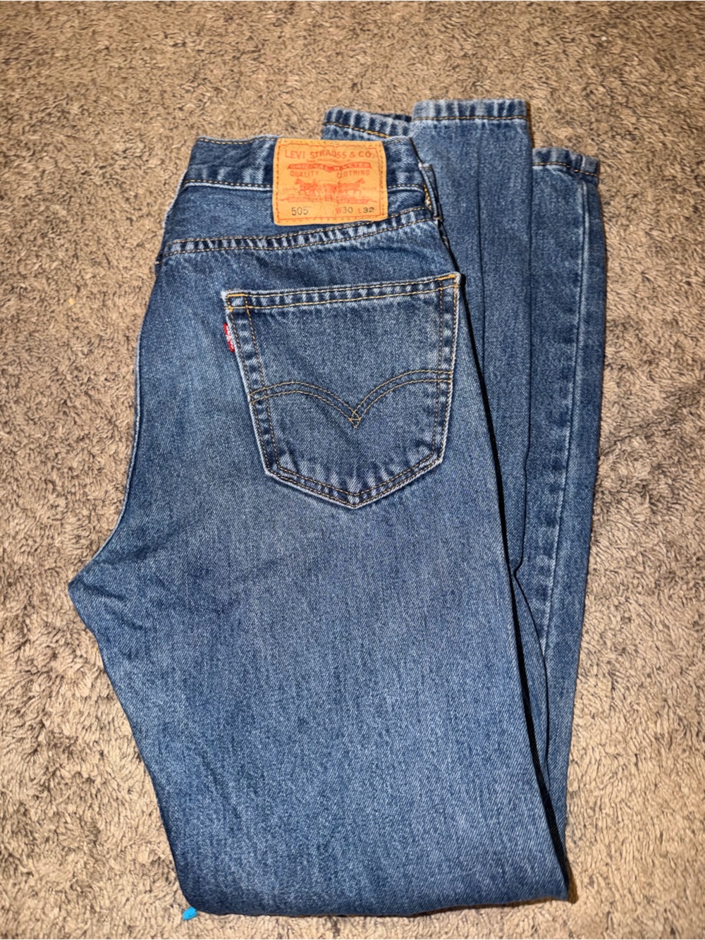 Levi's Men's Straight Fit Blue Denim Jeans